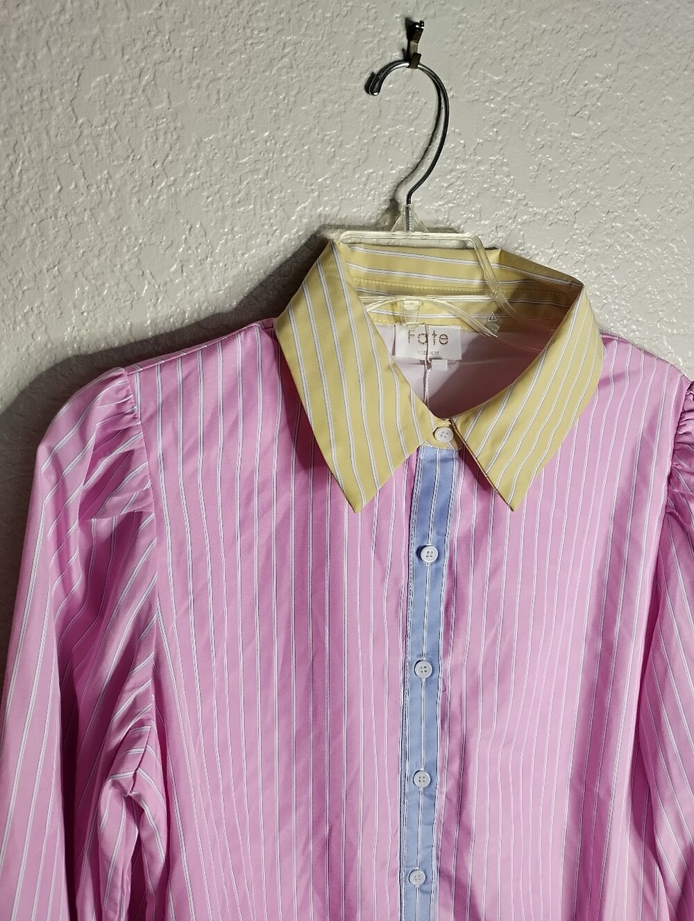 NWT Fate Stripped Color Block Shirt Dress Sz M - Picture 3 of 10